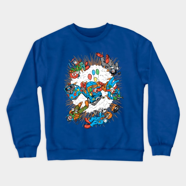 When Clown Cars Explode Crewneck Sweatshirt by nickv47